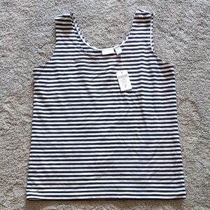 NWT Chico's Microfiber Stripe Contemporary Tank Size 2 (12)